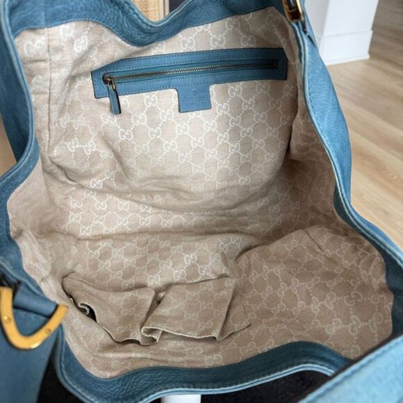 Gucci Blue Stirrup Shoulder Bag - Picture 7 of 7